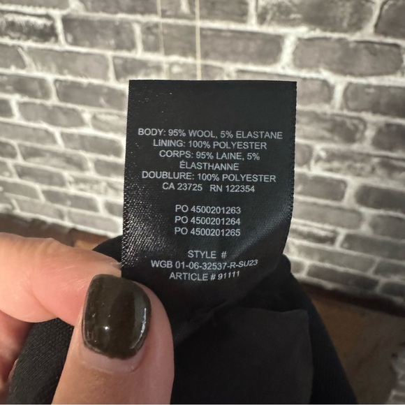 Aritzia Babaton Agency Pant- city wool black dress pants - Picture 13 of 13